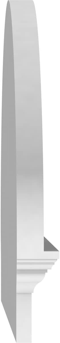 66" W x 23-3/8"H x 2-3/4"P Elliptical 3 Spoke Architectural Grade PVC Combination Pediment