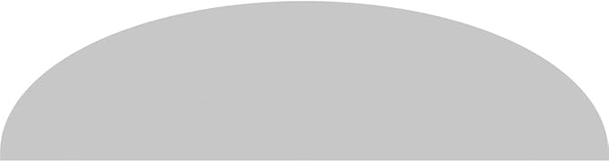Ekena Millwork 72"W x 19"H x 2"P Elliptical Smooth Architectural Grade PVC Pediment
