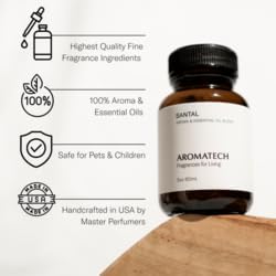 AromaTech Palo Santo & Amber Premium Aroma Oil – Grounding & Inspiring Home Fragrance with Notes of Clary Sage & Lavandin for Scent Diffusers, Cold-Air and UltraSonic Scent Machines (500 mL)