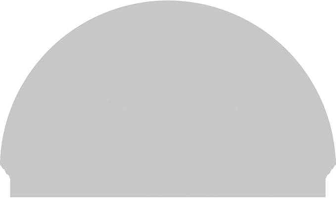 54"W x 33-3/4"H x 2-3/4"P Half Round 3 Spoke Architectural Grade PVC Combination Pediment