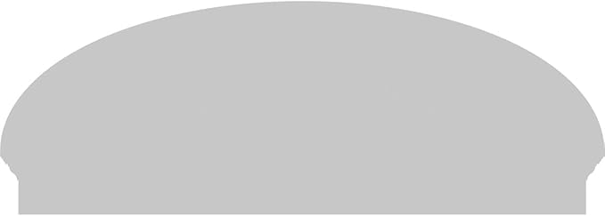 54" W x 20-3/8"H x 2-3/4"P Elliptical Sunburst Architectural Grade PVC Combination Pediment