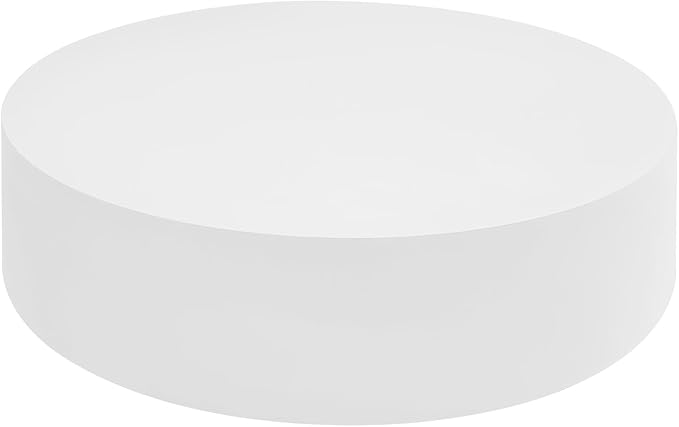 Round Display Pedestal Stand, Event Decor Display Plinth Stands, Bridal Shop Cylinder Plinth Raiser Table, Party Event Decor Circle Pedestal Stand for Boutiques Model Air Conditioner Heightening (White, 23.6*5.9in)