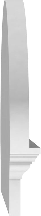 52" W x 19-7/8"H x 2-3/4"P Elliptical 3 Spoke Architectural Grade PVC Combination Pediment