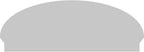 54" W x 20-3/8"H x 2-3/4"P Elliptical Smooth Architectural Grade PVC Combination Pediment