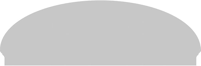 74" W x 25-3/8"H x 2-3/4"P Elliptical Smooth Architectural Grade PVC Combination Pediment