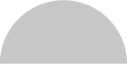32"W x 16"H x 2"P Half Round Smooth Architectural Grade PVC Pediment