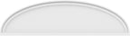 Ekena Millwork 78"W x 20-1/2"H x 2"P Elliptical Smooth Architectural Grade PVC Pediment