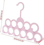 11Holes Clothes Tie Belt Shawl Scarf Hanger Display Holder Closet Organizer Hook, 29.5x21.5x2.8cm, Green