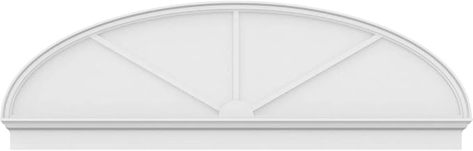 84" W x 27-7/8"H x 2-3/4"P Elliptical 3 Spoke Architectural Grade PVC Combination Pediment