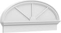 44" W x 17-7/8"H x 2-3/4"P Elliptical 3 Spoke Architectural Grade PVC Combination Pediment