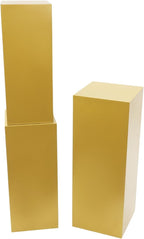 Display Pedestal Stand, Metal Display Pedestal Stands, Metal Showing Holder Pillars Display Pillars For Birthday Party Wedding 110.23 lbs Load-Bearing Capacity (Gold 3 PCS)