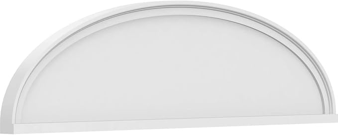 Ekena Millwork 70"W x 18-1/2"H x 2"P Elliptical Smooth Architectural Grade PVC Pediment