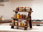 2Pcs Wooden Cupcake Stand, 3 Tier Wood Rustic Cupcake Stand, Dessert Display Stand Shelf, Buffet Risers for Table Display, Tool Free Installation Cupcake Stands for Birthday Party Decoration Supplies