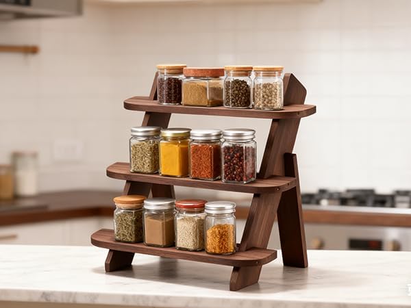 2Pcs Wooden Cupcake Stand, 3 Tier Wood Rustic Cupcake Stand, Dessert Display Stand Shelf, Buffet Risers for Table Display, Tool Free Installation Cupcake Stands for Birthday Party Decoration Supplies