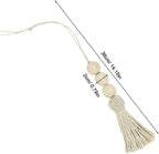 BESPORTBLE 6pcs Wood Bead Garland Ornaments Farmhouse Beads with Tassel Hanging Decoration for Closet Handle Door Handle