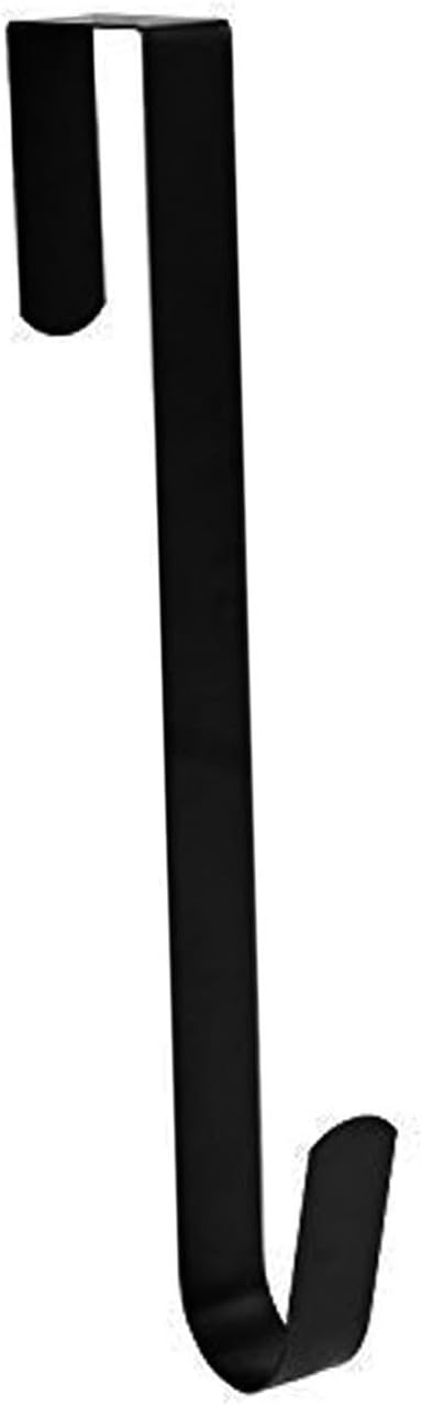 10 Inch Wreath Hanger, Metal Over The Door Hooks for Christmas Decoration, Black