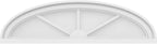 30" W x 8-1/2"H x 2" P Elliptical 3 Spoke Architectural Grade PVC Pediment