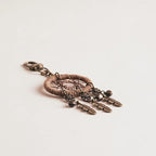 Miamor Retro Style Small Brown Dream Catcher Keychain With Little Bells Purse,Backpack or Bag Hanging ornament Accessories