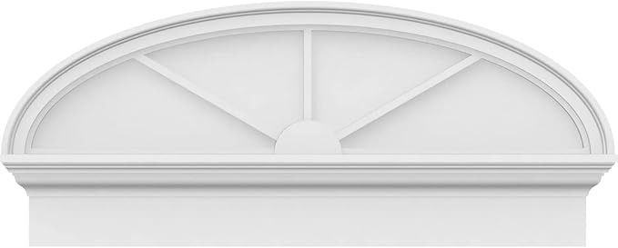 36" W x 15-7/8"H x 2-3/4"P Elliptical 3 Spoke Architectural Grade PVC Combination Pediment