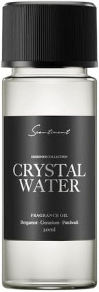 Scentiment Diffuser Oil - Crystal Water Designer Collection | Aromatherapy Home Fragrance | Luxurious Scent with Notes of Bergamot, Geranium, Patchouli (20 mL)