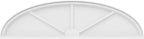 58" W x 15-1/2"H x 2" P Elliptical 3 Spoke Architectural Grade PVC Pediment