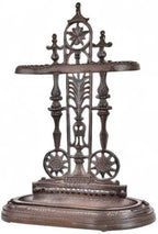 Sungmor Royal Style Cast Iron Umbrella Stand w/Detachable Drip Tray, Heavy Duty Rustic Umbrella Holder for Entryway,Front Door,Hallway,Outside Porch, Decorative Freestanding Umbrella Rack Organizer