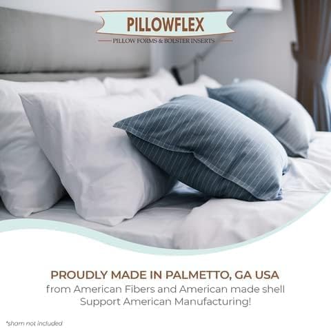 Pillowflex Premium Polyester Throw Pillow Insert - 18x18 - Ultra Soft Small Square Throw Pillow, Couch Sham, Lumbar, Back, Sofa - Machine Washable - Decorative Accent Form - 1 Soft Pillow