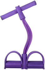21 Fitness Resistance Bands-4 Tube Pedal Ankle Puller,Pedal Resistance Band with Handle,Resistance Bands,Strength Training, Tummy, Waist, Arm, Leg Slimming, Home Gym Exercise Equipment