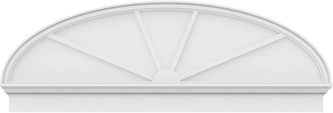 66" W x 23-3/8"H x 2-3/4"P Elliptical 4 Spoke Architectural Grade PVC Combination Pediment