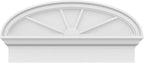 28" W x 13-7/8"H x 2-3/4"P Elliptical 4 Spoke Architectural Grade PVC Combination Pediment