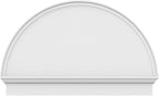 46"W x 29-3/4"H x 2-3/4"P Half Round Smooth Architectural Grade PVC Combination Pediment