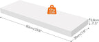 HOOBRO Floating Shelves for Wall, Wall Mounted Shelf Set of 2, 23.6" Hanging Shelf with Invisible Brackets, for Wall Decor Storage in Bathroom Bedroom Kitchen Living Room Office, White WT60BJ01