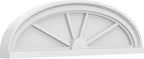 Ekena Millwork 30"W x 8-1/2"H x 2"P Elliptical 4 Spoke Architectural Grade PVC Pediment