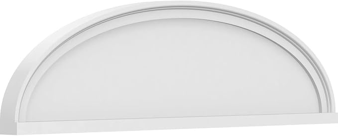 Ekena Millwork 56"W x 15"H x 2"P Elliptical Smooth Architectural Grade PVC Pediment