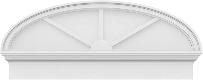 38" W x 16-3/8"H x 2-3/4"P Elliptical 3 Spoke Architectural Grade PVC Combination Pediment