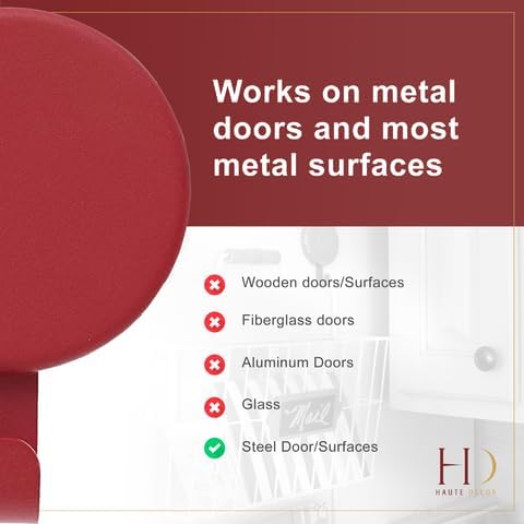 Haute Decor Attract Magnetic Hanger, 1 Pack - Strong Magnet Hook for Metal Doors and Surfaces