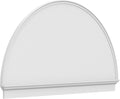 78"W x 45-3/4"H x 2-3/4"P Half Round Smooth Architectural Grade PVC Combination Pediment
