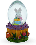 Bunny and Carrots Basket Water Globe