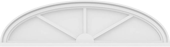 42" W x 11-1/2"H x 2" P Elliptical 3 Spoke Architectural Grade PVC Pediment