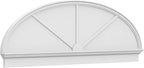86" W x 28-3/8"H x 2-3/4"P Elliptical 3 Spoke Architectural Grade PVC Combination Pediment