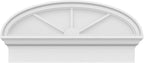 28" W x 13-7/8"H x 2-3/4"P Elliptical 3 Spoke Architectural Grade PVC Combination Pediment