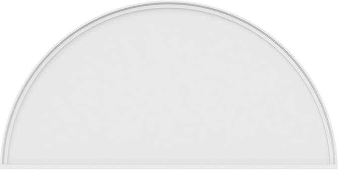 70"W x 35"H x 2"P Half Round Smooth Architectural Grade PVC Pediment