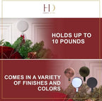 Haute Decor Attract Magnetic Hanger, 1 Pack - Strong Magnet Hook for Metal Doors and Surfaces