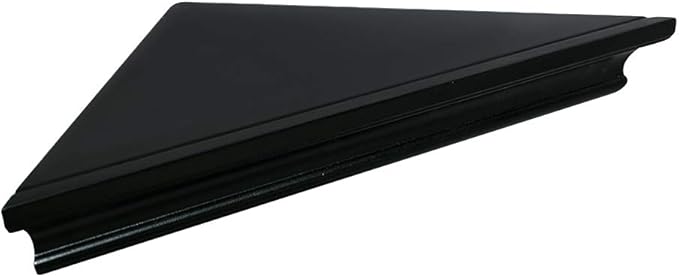 AHDECOR Black Floating Corner Shelves, Elegant Wall-Mounted Corner Shelf for Decorative Display and Storage in Any Room, Set of 2