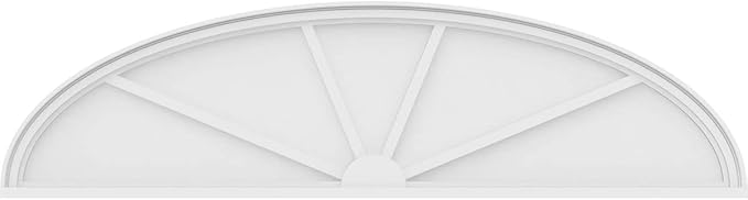 Ekena Millwork 68"W x 18"H x 2"P Elliptical 4 Spoke Architectural Grade PVC Pediment