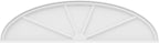 Ekena Millwork 68"W x 18"H x 2"P Elliptical 4 Spoke Architectural Grade PVC Pediment
