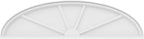 Ekena Millwork 60"W x 16"H x 2"P Elliptical 4 Spoke Architectural Grade PVC Pediment