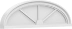 34" W x 9-1/2"H x 2" P Elliptical 3 Spoke Architectural Grade PVC Pediment