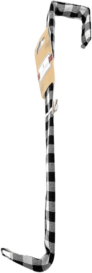 Regent Products Red and Black Buffalo Check Fabric Covered Wreath Hangers, 2-Pack