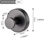 Wreath-Hanger, Strong Stainless Steel Suction-Cup-Wreath-Hooks, 3Pack Wreath-Door-Hanger Fall Halloween Christmas Decorations, Welcome Sign for Front Door Indoor Outdoor (3 Black, 3)